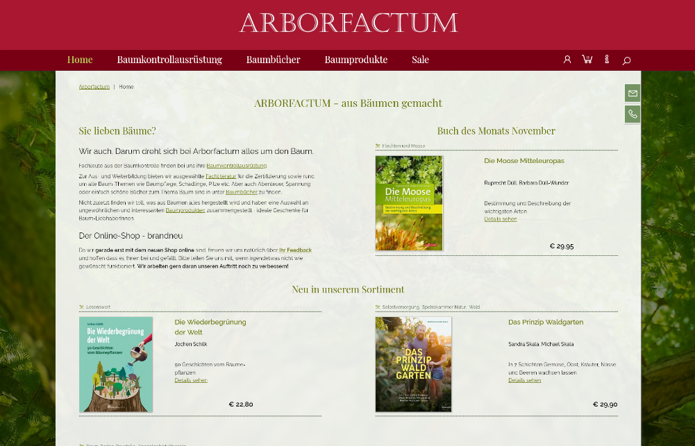 Webshop Arborfactum